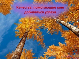 Качества, помогающие мне
    добиваться успеха
 