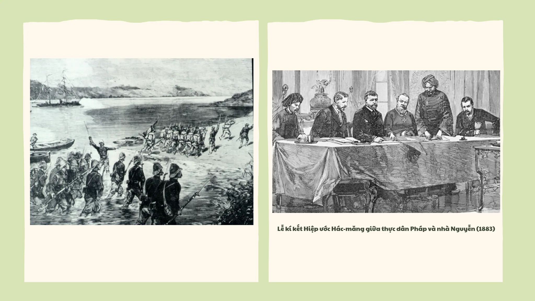 Lễ kí kết Hiệp ước Hác-măng giữa thực dân Pháp và nhà Nguyễn (1883)
 