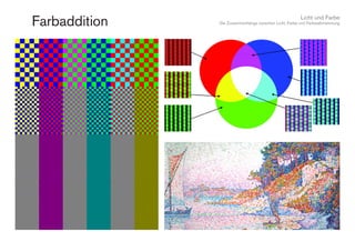 Licht und Farbe
Die Zusammenhänge zwischen Licht, Farbe und FarbwahrnehmungFarbaddition
 