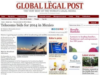 Licitaciones de telecomunicaciones para 2014 en México