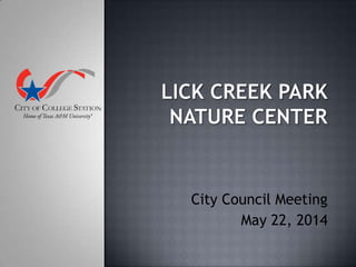 City Council Meeting
May 22, 2014
 