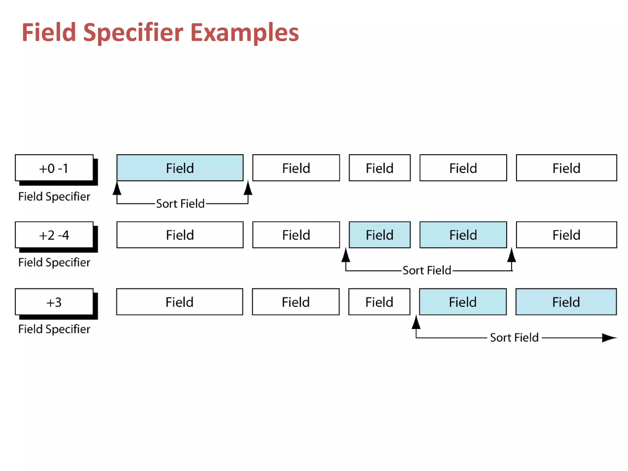 Field Specifier Examples
 