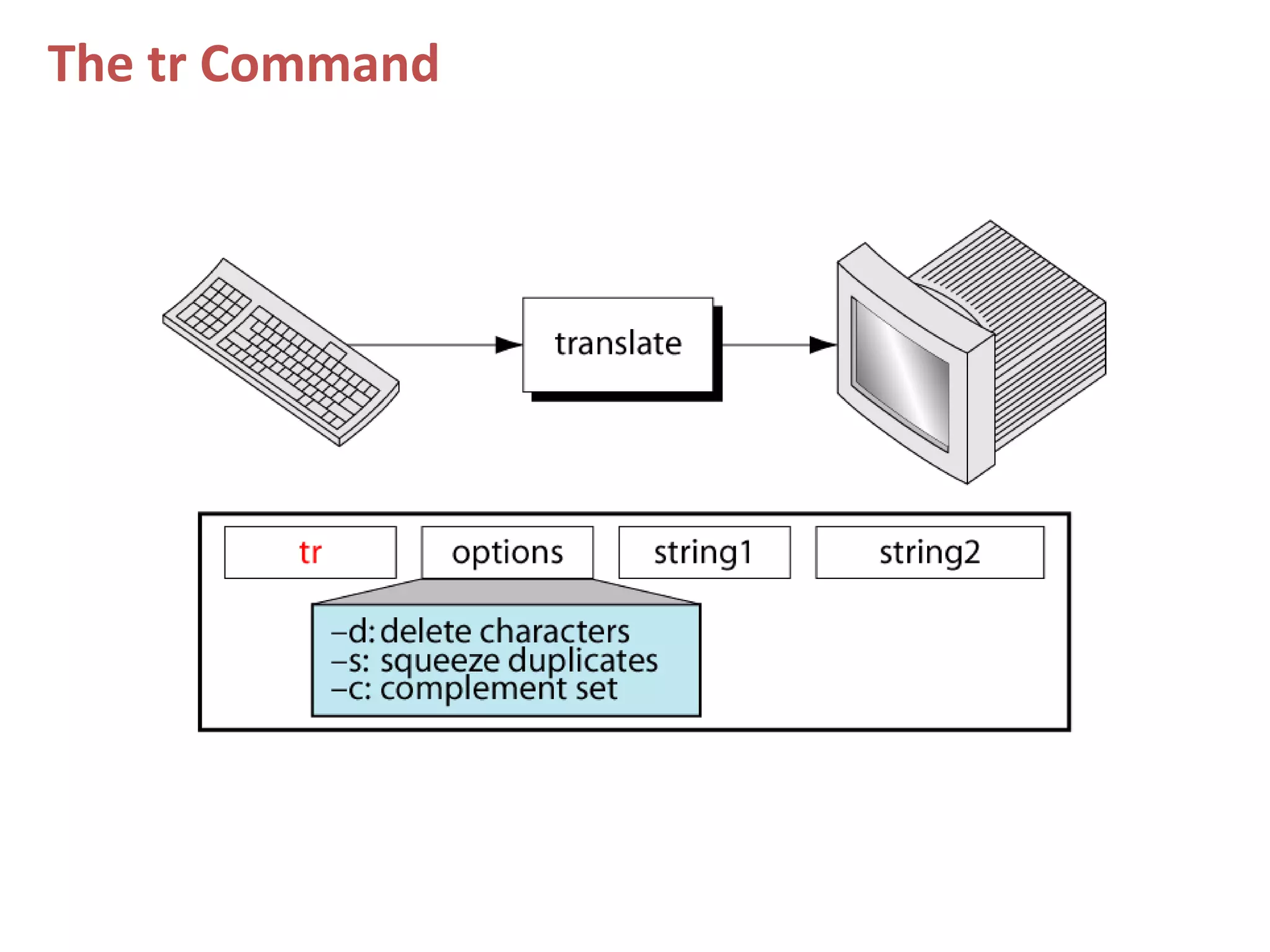 The tr Command
 