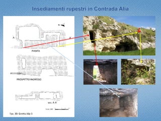 Canaletta-grondaia intagliata  nella roccia;