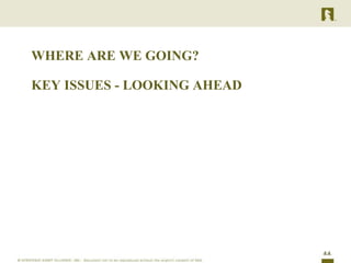 WHERE ARE WE GOING?

KEY ISSUES - LOOKING AHEAD




                             11
 