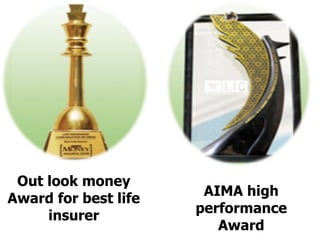 Out look money Award for best life insurer AIMA high performance Award 
