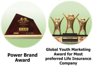 Global Youth Marketing Award for Most preferred Life Insurance Company Power Brand Award 