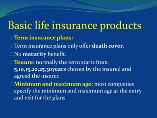 Basic Life Insurance Coverage Life insurance project(LIC) | PPTX