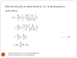 KONGUNADU COLLEGE OF ENGINEERING
AND TECHNOLOGY (AUTONOMOUS)
17
 