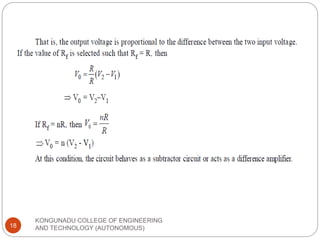 KONGUNADU COLLEGE OF ENGINEERING
AND TECHNOLOGY (AUTONOMOUS)
18
 