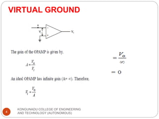 VIRTUAL GROUND
KONGUNADU COLLEGE OF ENGINEERING
AND TECHNOLOGY (AUTONOMOUS)
4
 