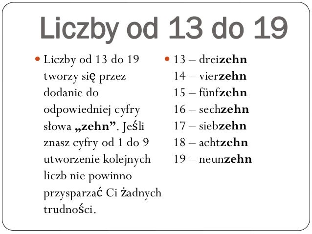 Liczby niemiecki