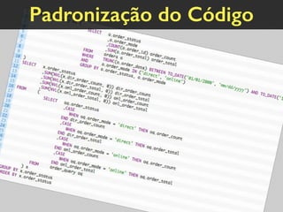Padronização do Código
 