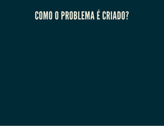 COMO O PROBLEMA É CRIADO?

 