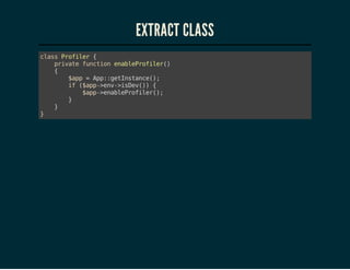 EXTRACT CLASS
casPoie {
ls rflr
piaefnto ealPoie(
rvt ucin nberflr)
{
$p =Ap:eIsac(;
ap
p:gtntne)
i (ap>n-iDv) {
f $p-ev>se()
$p-ealPoie(;
ap>nberflr)
}
}
}

 