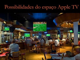 Possibilidades do espaço Apple TV
 