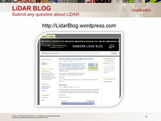 LiDAR BLOG Submit any question about LiDAR http://LidarBlog.wordpress.com 