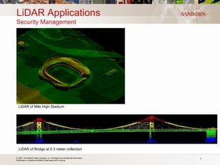 LiDAR of Bridge at 0.3 meter collection LiDAR of Mile High Stadium LiDAR Applications Security Management  