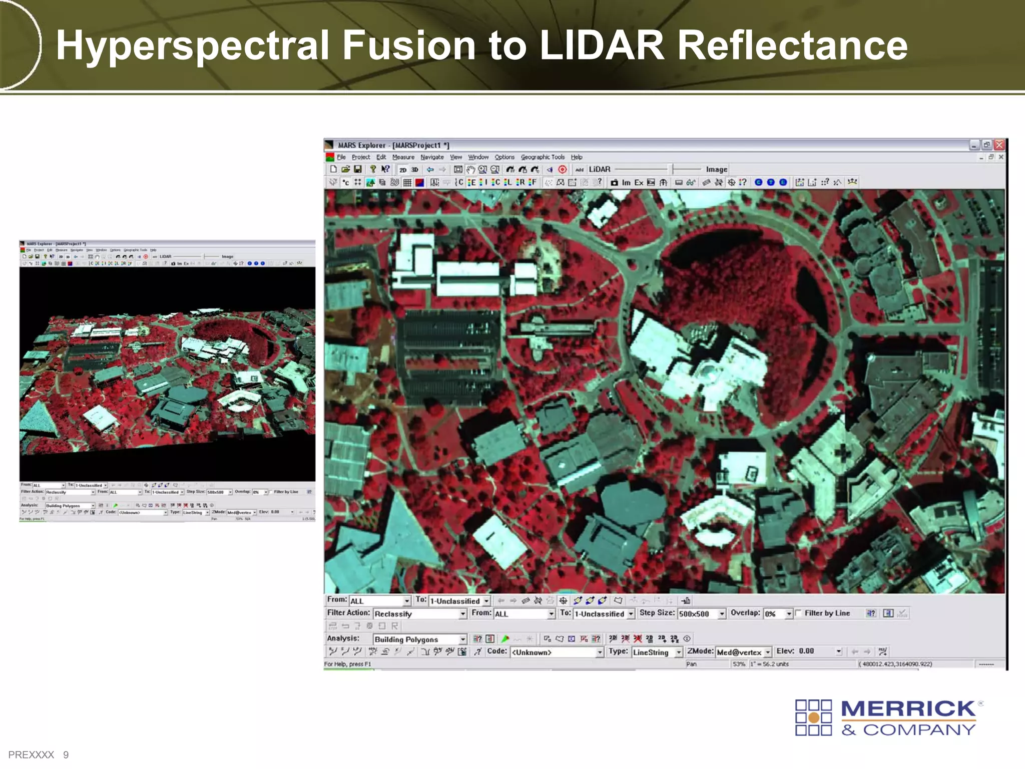 Hyperspectral Fusion to LIDAR Reflectance




PREXXXX 9
 