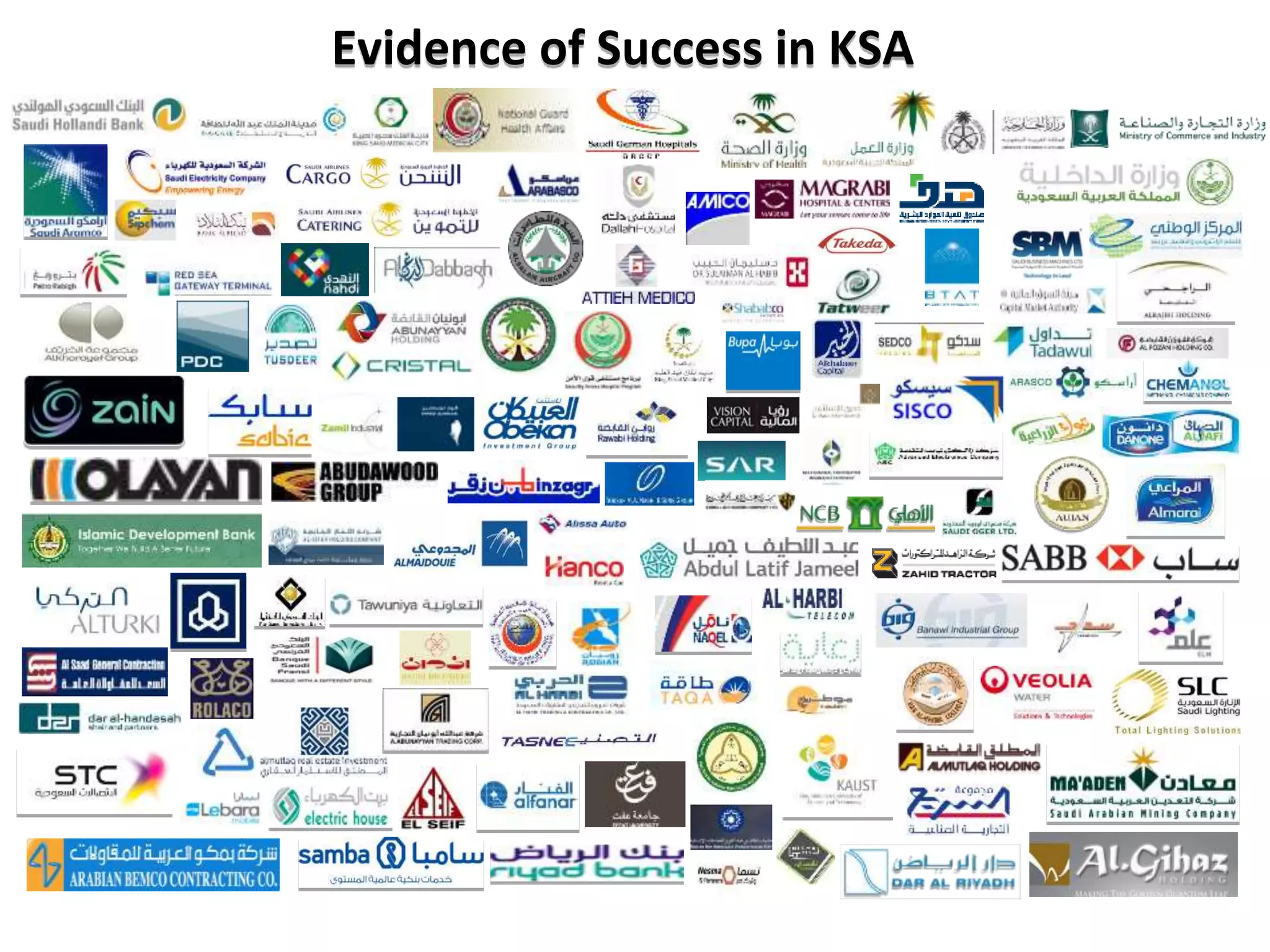 Evidence of Success in KSA
 