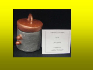 Lidded clay box or jar