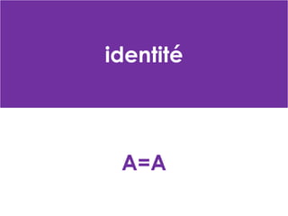 identité

A=A

 
