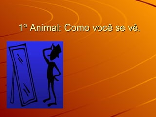 1º Animal: Como você se vê. 