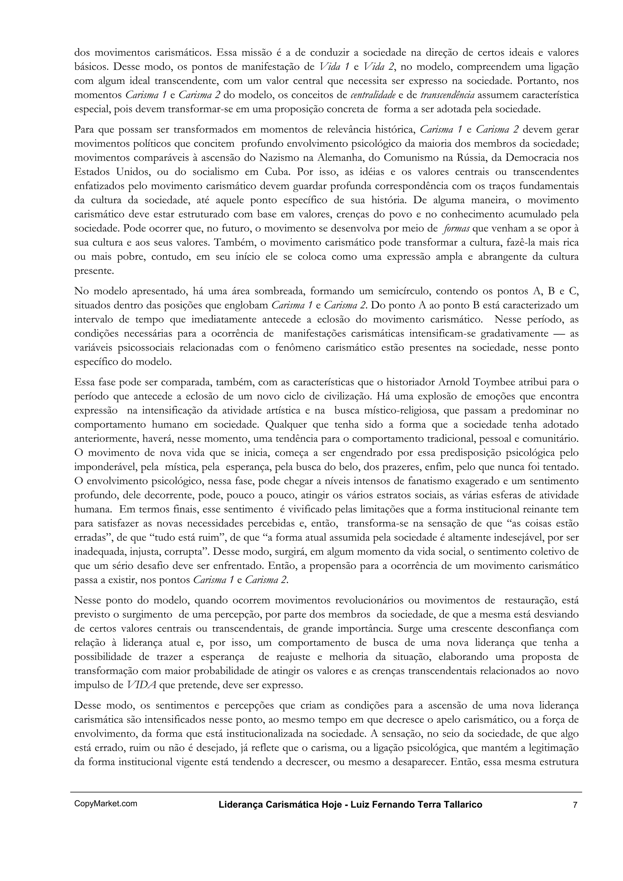 LiderançA CarismáTica Hoje