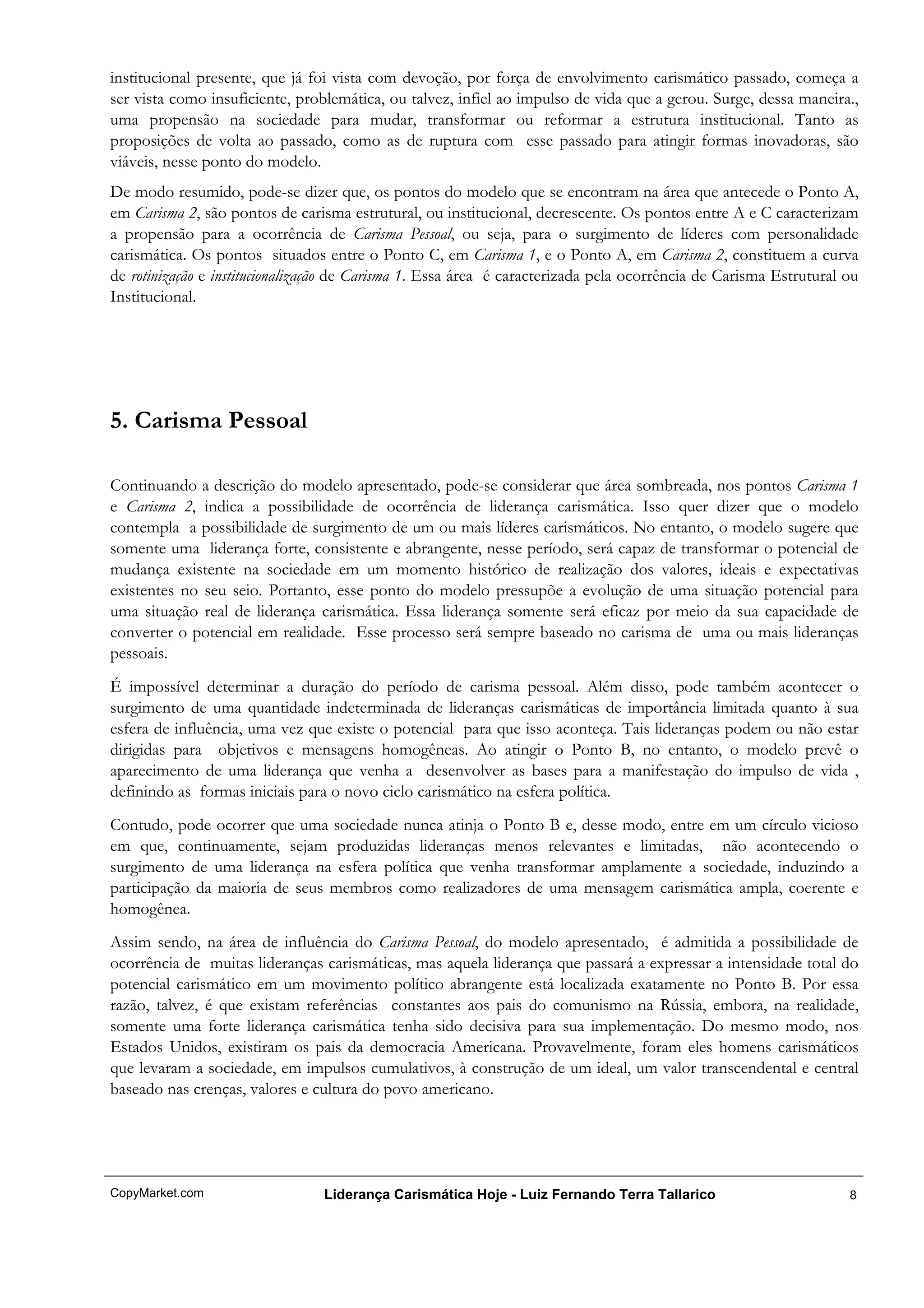 LiderançA CarismáTica Hoje