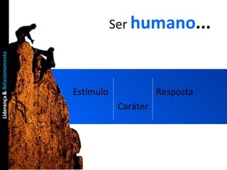 Ser  humano ... Estímulo  Resposta Caráter 