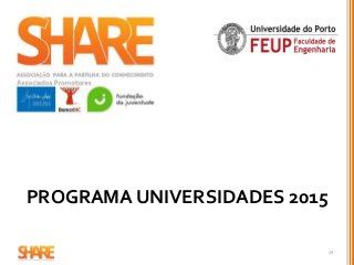 PROGRAMA UNIVERSIDADES 2015
29
 