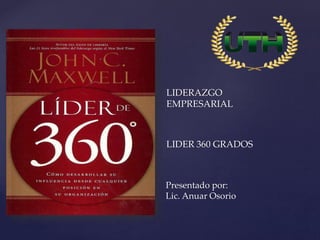 LIDERAZGO
EMPRESARIAL
LIDER 360 GRADOS
Presentado por:
Lic. Anuar Osorio
 