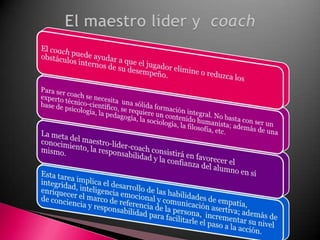 El maestro líder y  coach