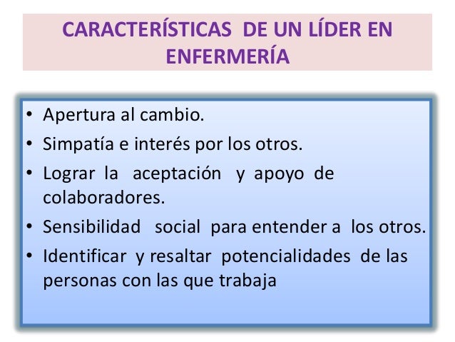 Liderazgo en enfermeria