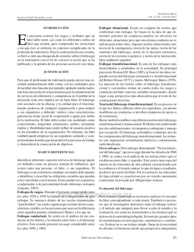 Liderazgo en enfermeria