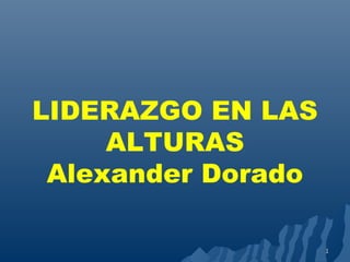 11
LIDERAZGO EN LAS
ALTURAS
Alexander Dorado
 