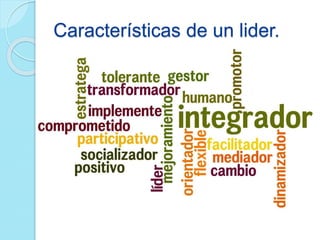 Características de un lider. 
 