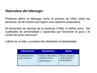¿ Que hace que una persona y no otra nazca como líder en un grupo?