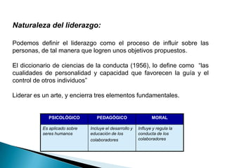 ¿ Que hace que una persona y no otra nazca como líder en un grupo?