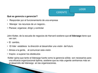 ¿ Que diferencia un líder de un gerente?