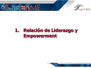 Relación de Liderazgo y Empowerment 