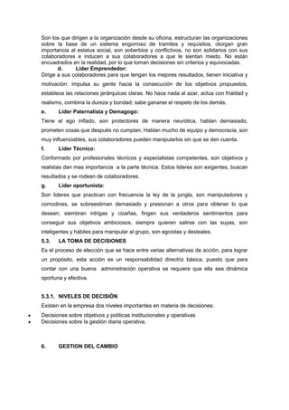 Liderazgo y gerencia