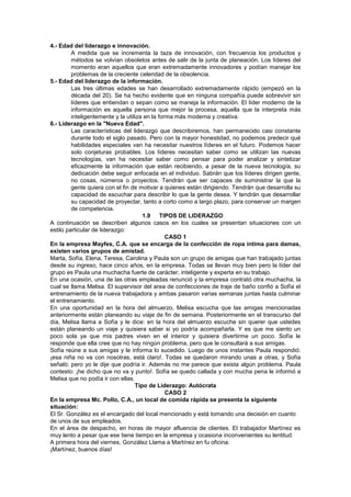 Liderazgo y gerencia