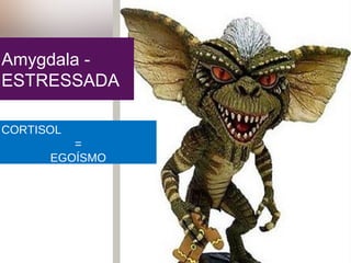 Amygdala - 
ESTRESSADA
CORTISOL
=
EGOÍSMO
 