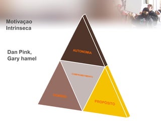 Motivaçao
Intrinseca
Dan Pink,
Gary hamel
 