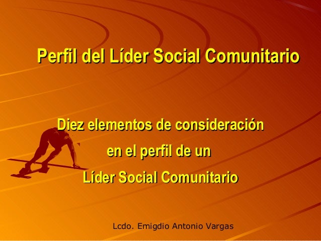 Lider social comunitario