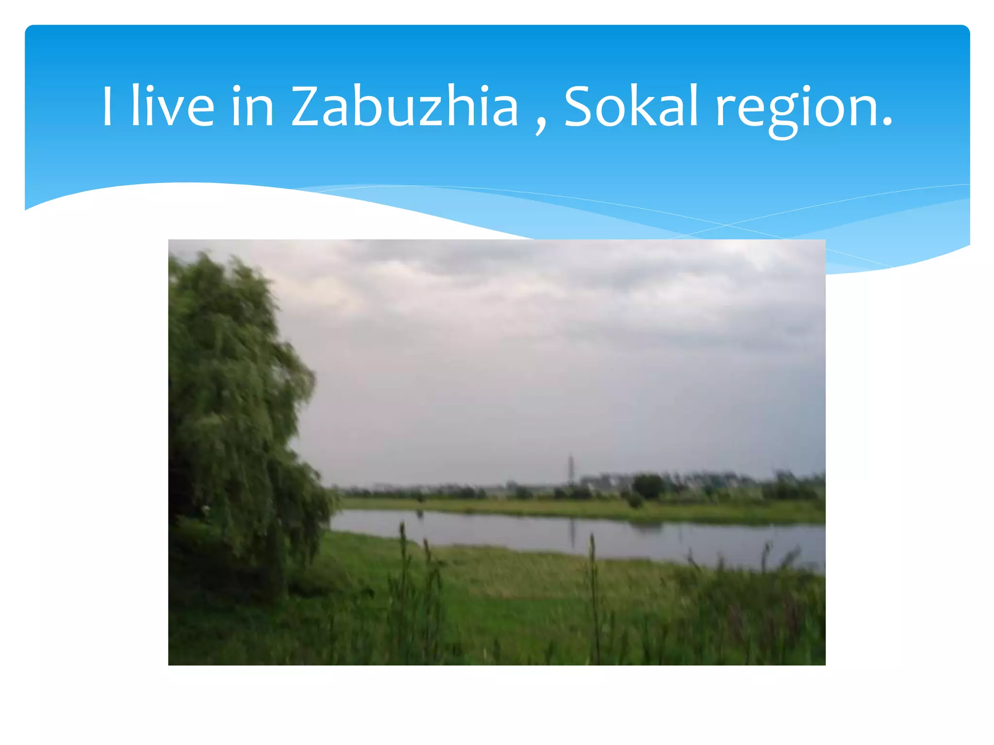 I live in Zabuzhia , Sokal region.
