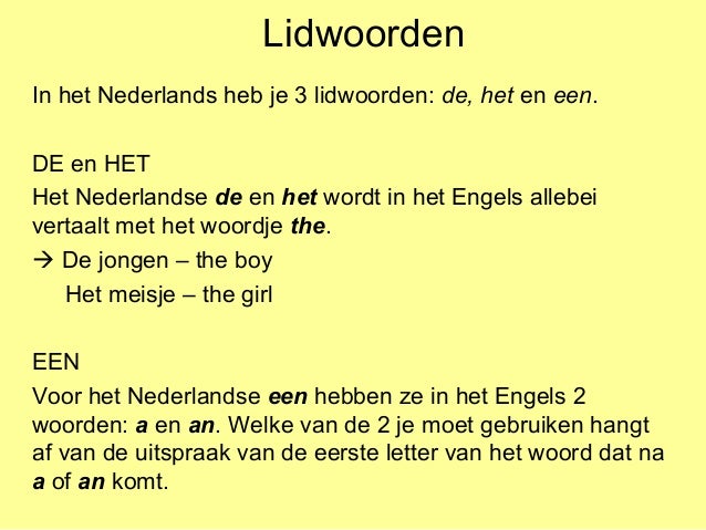 Lidwoorden