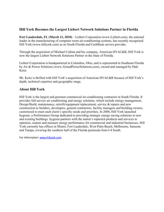 Liebert network solutions partner in florida