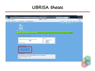 UBRISA theses
 